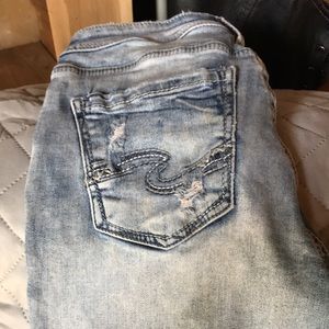 Silver straight leg jeans